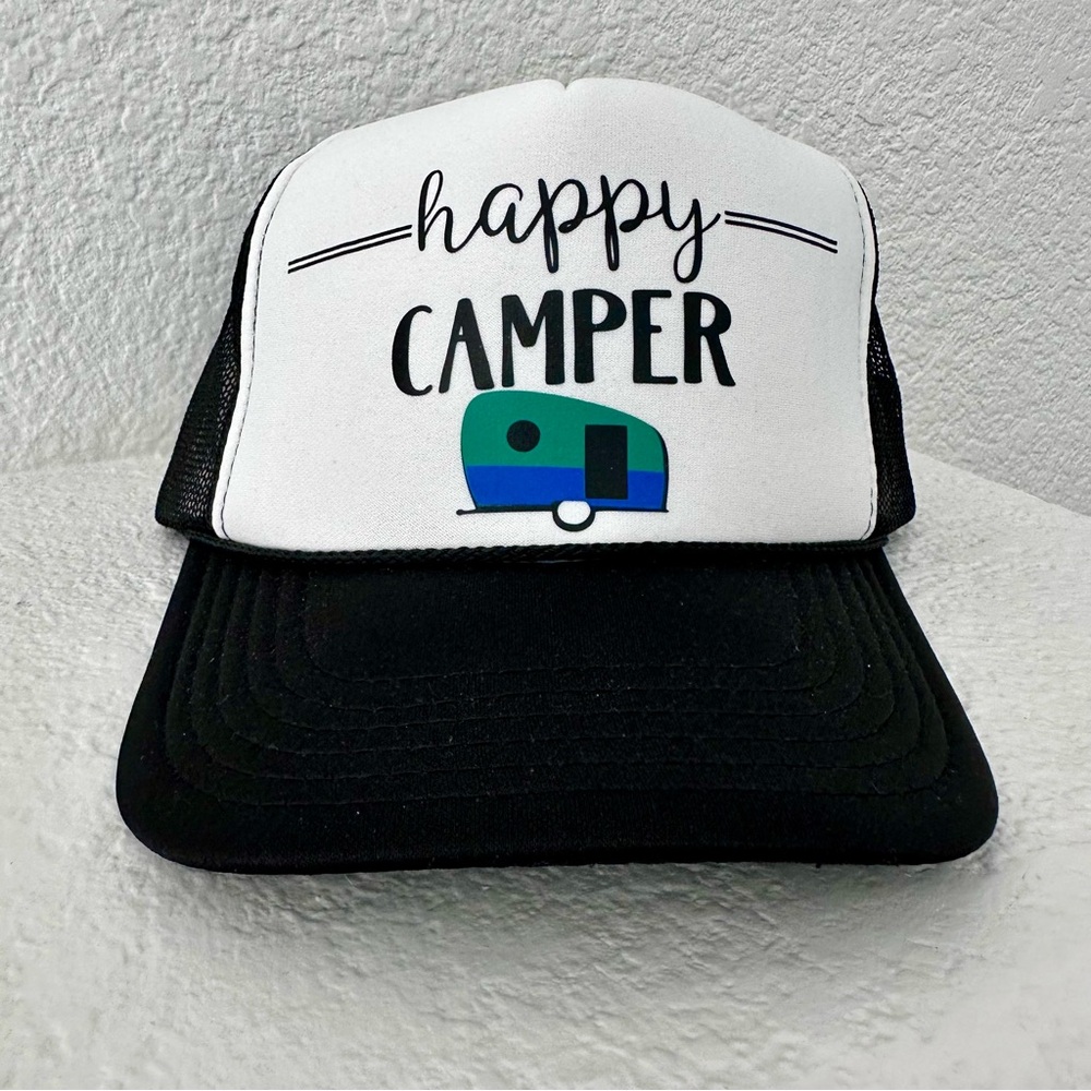 Happy Camper Graphic Trucker Hat
